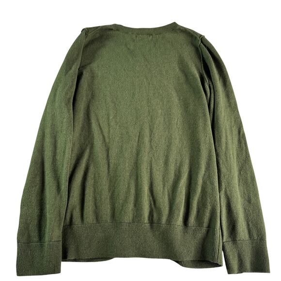 Gap Cashmere Blend Cardigan Womens Large Green Button Front Lightweight Sweater - Picture 2 of 8